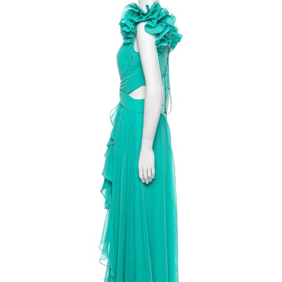 Flutter-Sleeve Ruffle Maxi Dress size 8 new - Picture 9 of 9